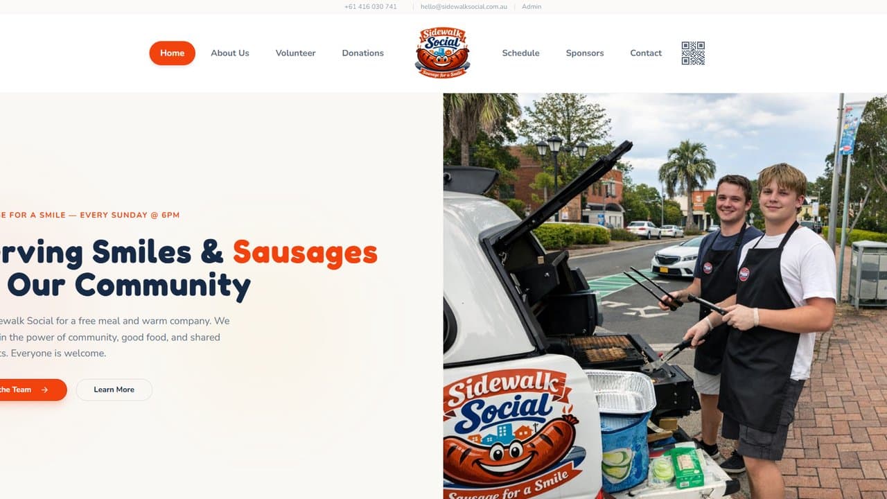 Sidewalk Social website screenshot